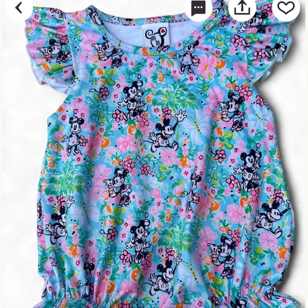 Lilly pulitzer loves Disney inspired bubble size 3T
